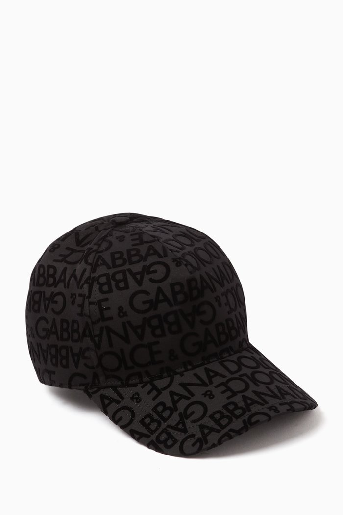 

Logo Baseball Cap in Cotton Stretch, Black