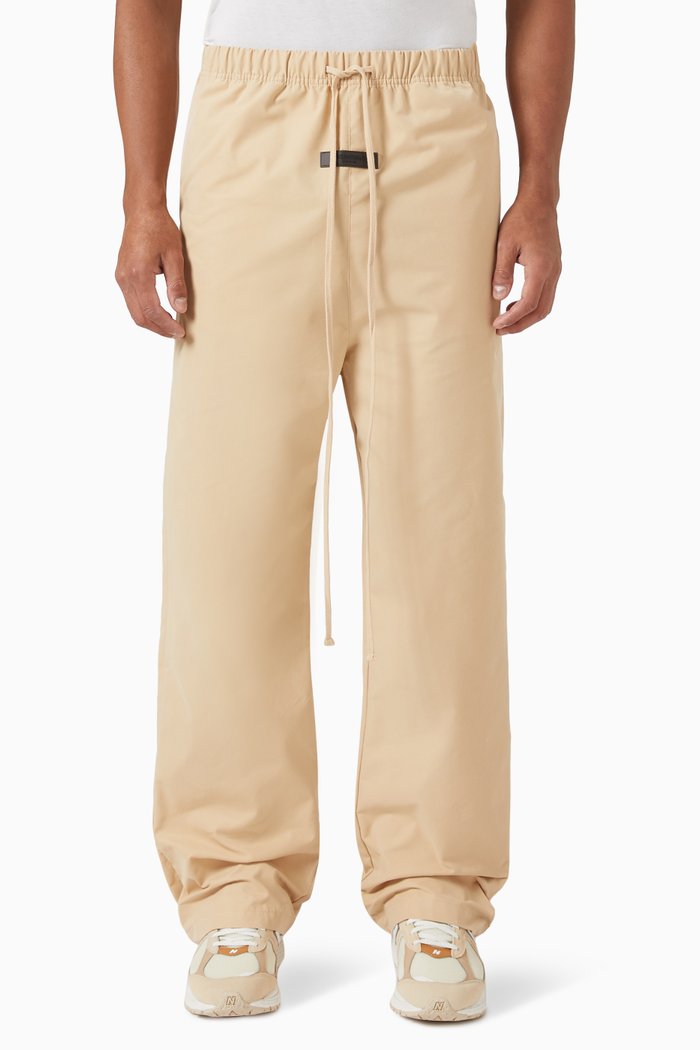 

Relaxed Pants in Cotton Blend, Neutral