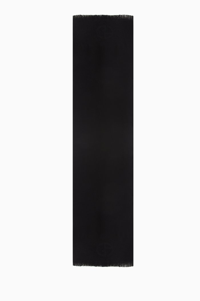 

GA Logo Scarf in Woven, Black