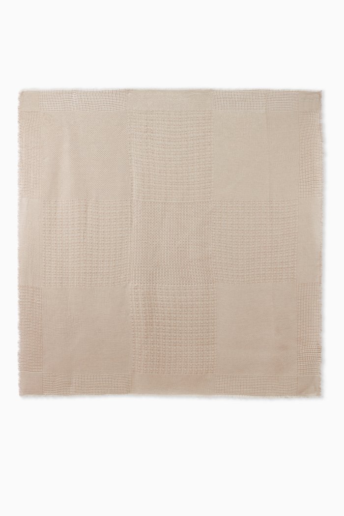

Woven Metallic Scarf in Silk, Neutral