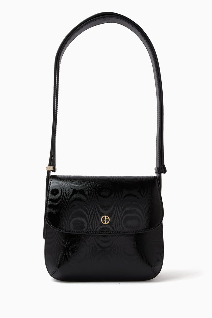 

Small La Prima Shoulder Bag in Calf Leather, Black