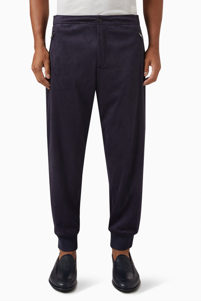 

Peach Touch Logo Joggers in Cotton Blend, Blue