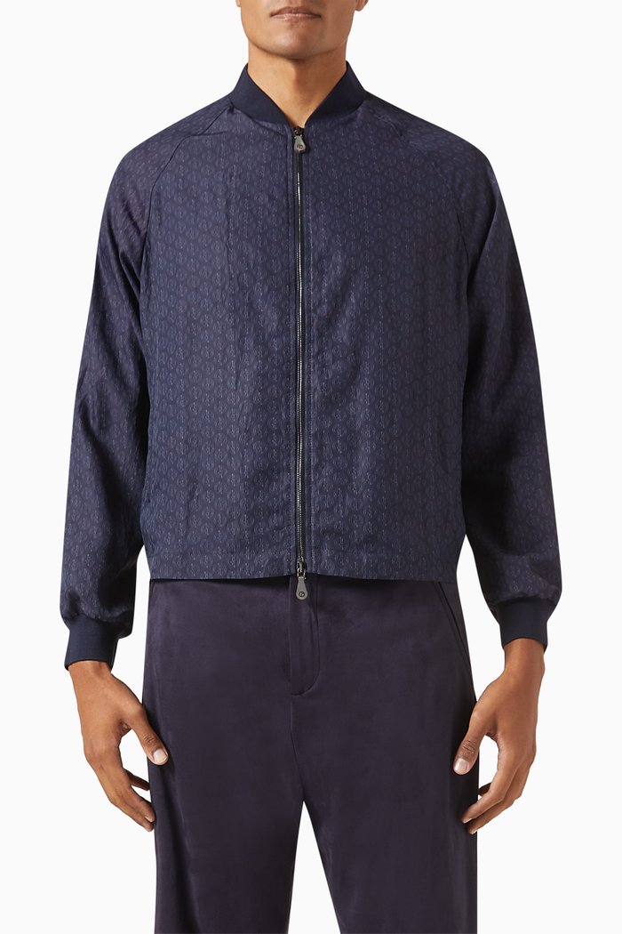 

Bomber Jacket in Nylon, Blue