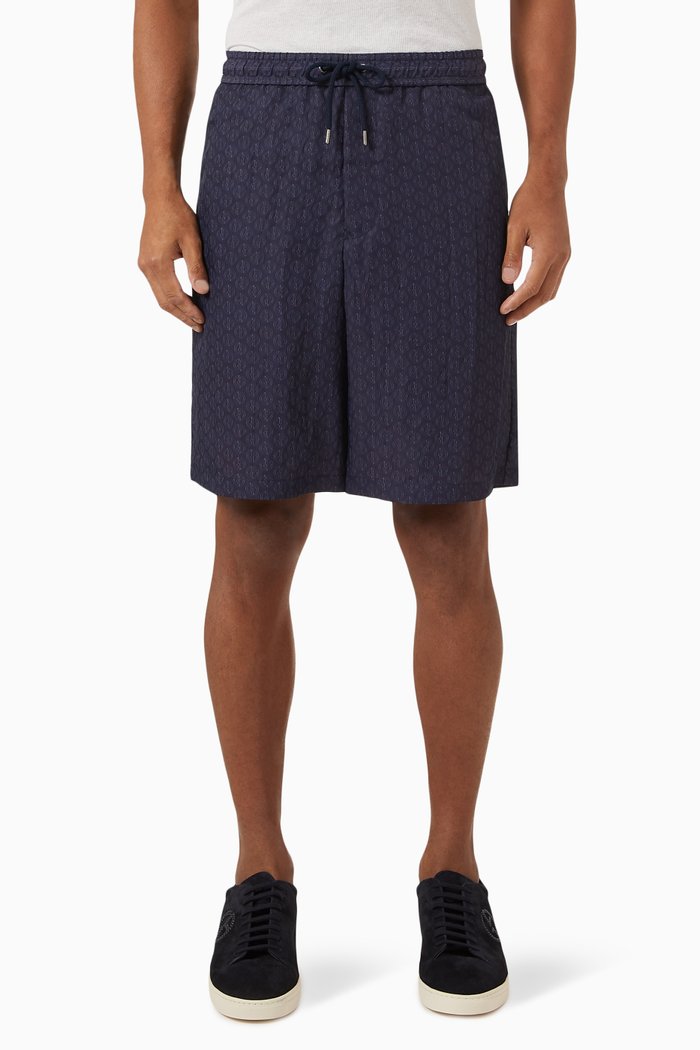 

All-over Logo Shorts, Blue