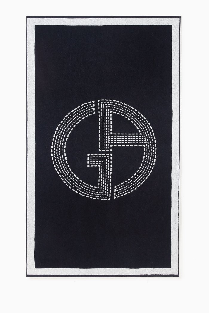 

Logo Beach Towel in Cotton Terry, Blue