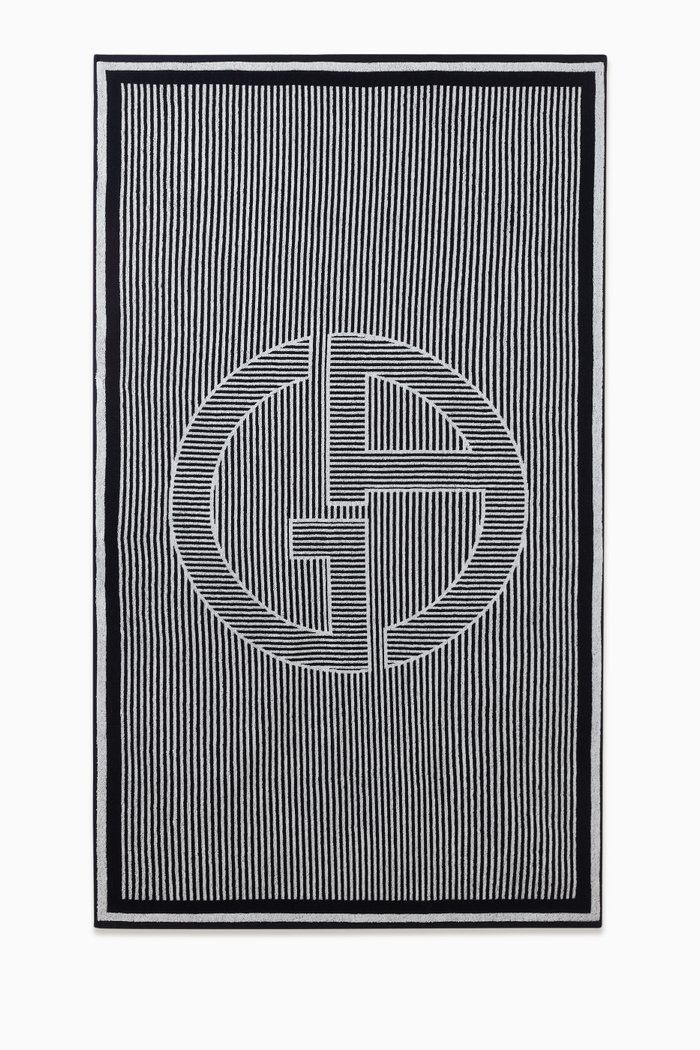 

Logo Beach Towel in Cotton Terry, White