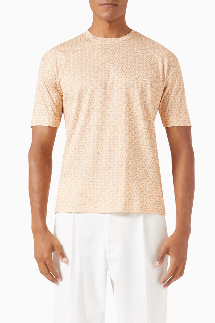 

All-over Logo Relaxed T-shirt, Neutral