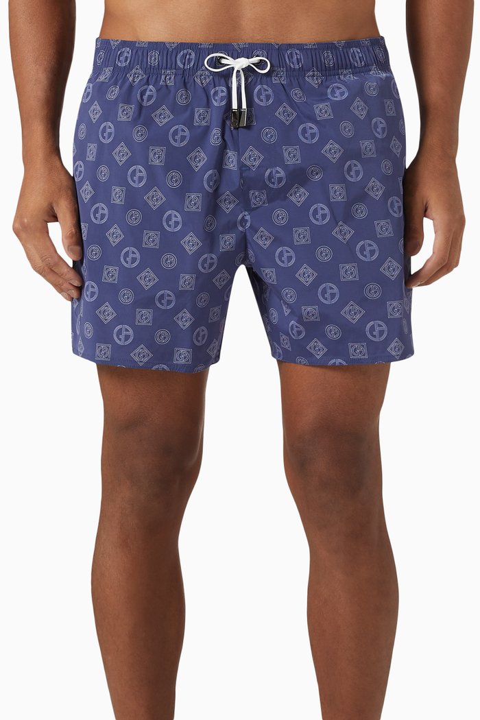 

Logo Swim Shorts in Nylon, Blue