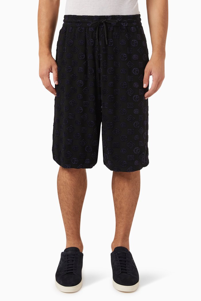 

Monogram Shorts in Cotton, Black