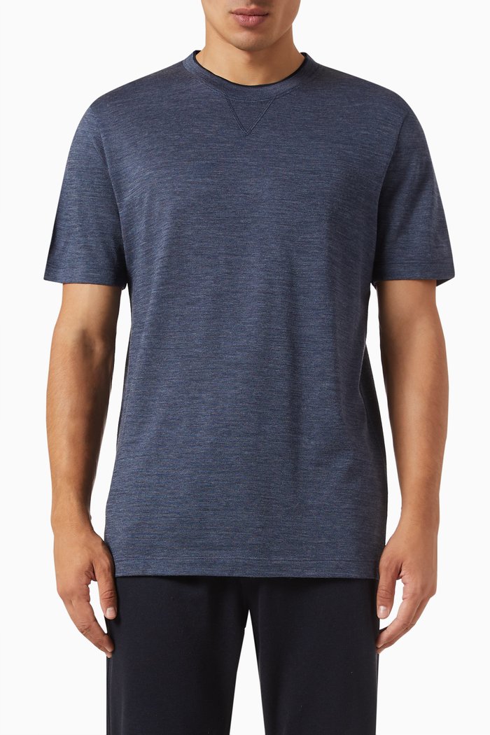 

Tesar T-shirt in Silk-blend jersey, Blue