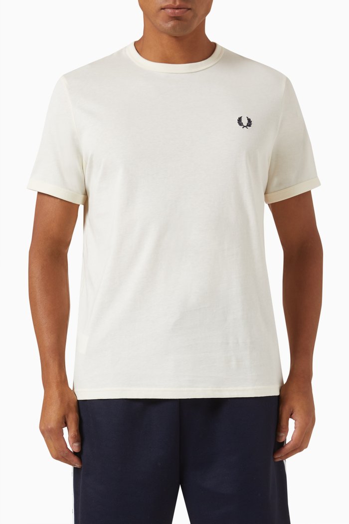 

Ringer T-shirt in Cotton, Neutral