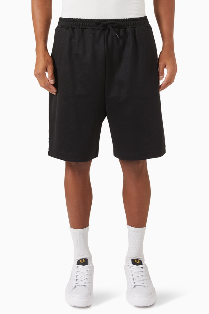 

Taped Tricot Shorts in Polyester Blend, Black