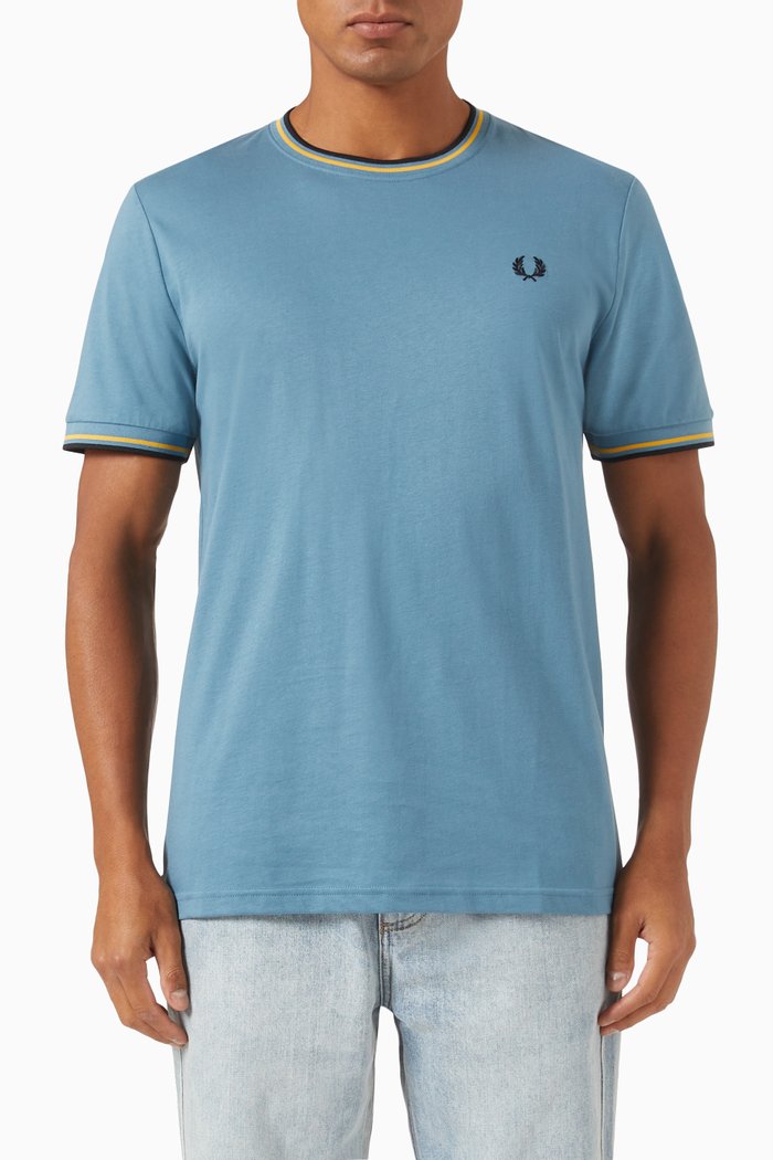 

Twin Tipped T-shirt in Cotton, Blue