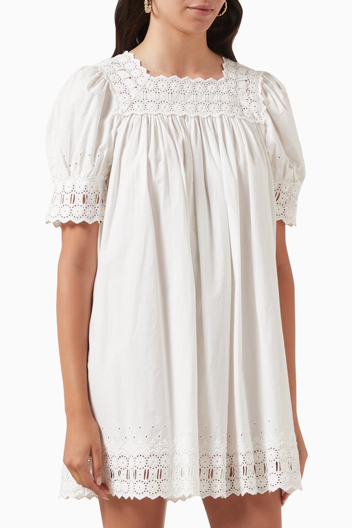 

Sterling Mini Dress in Cotton, White