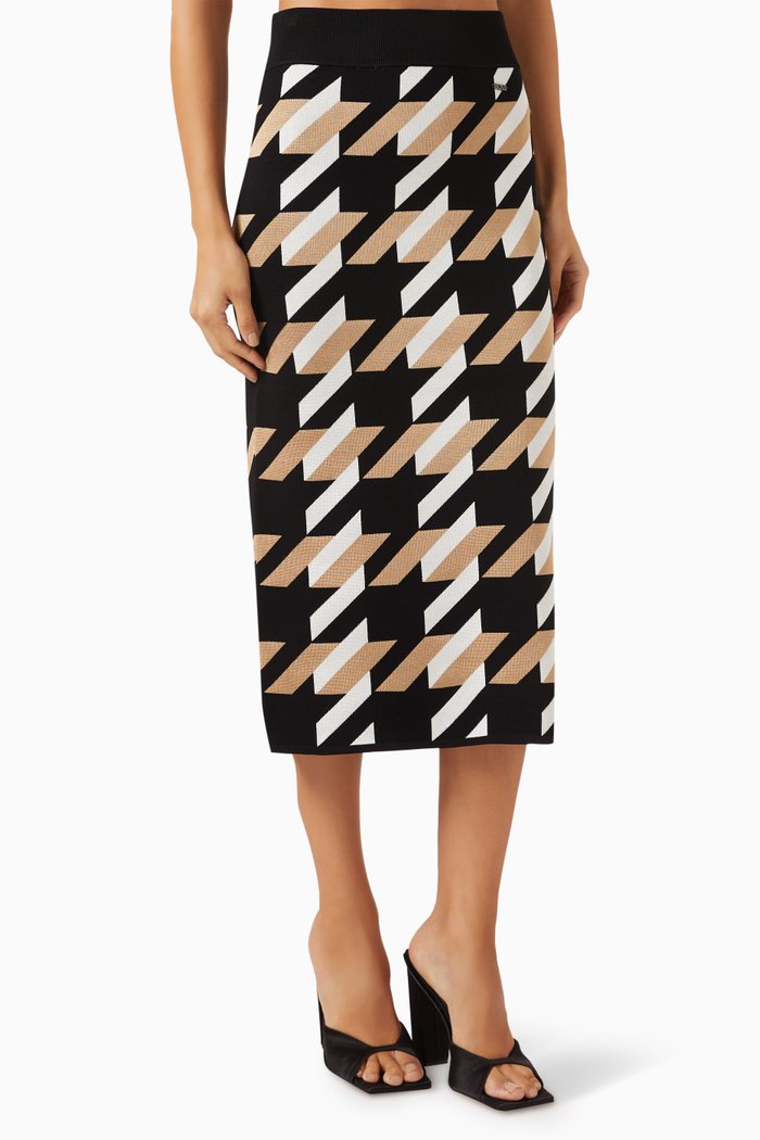 

Furelia Midi Skirt in Viscose-knit, Multicolour