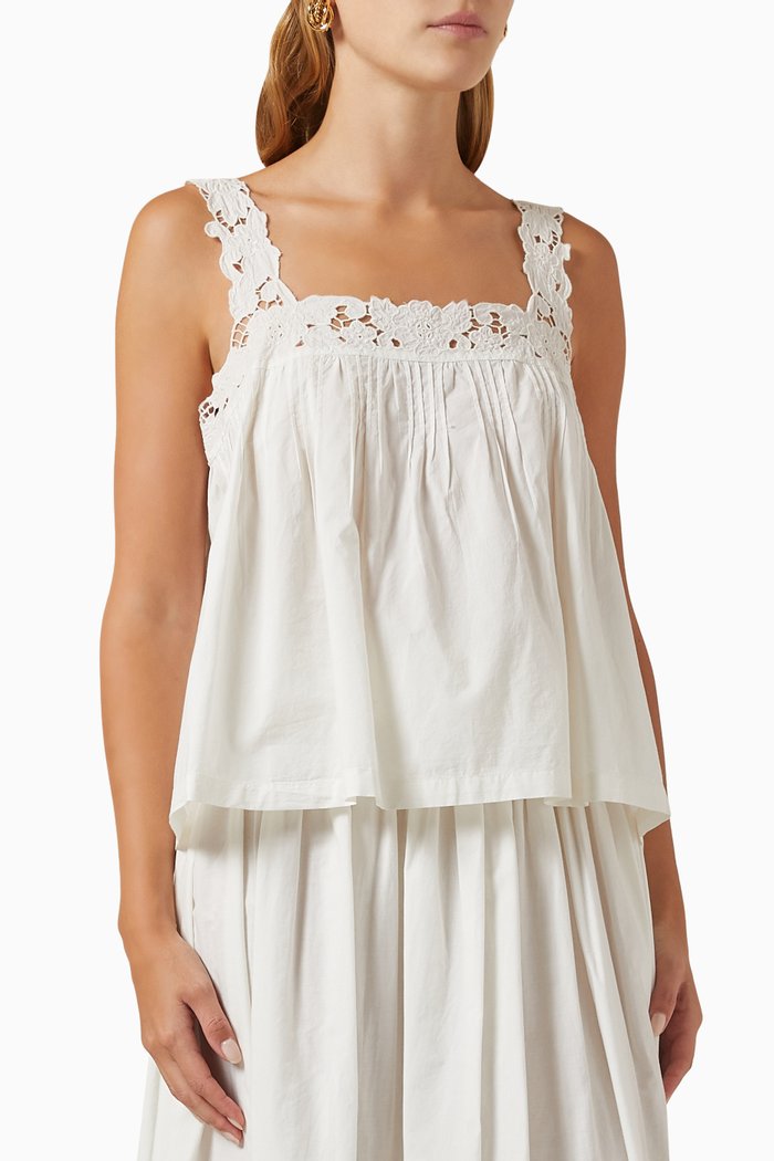 

Madison Top in Cotton, White