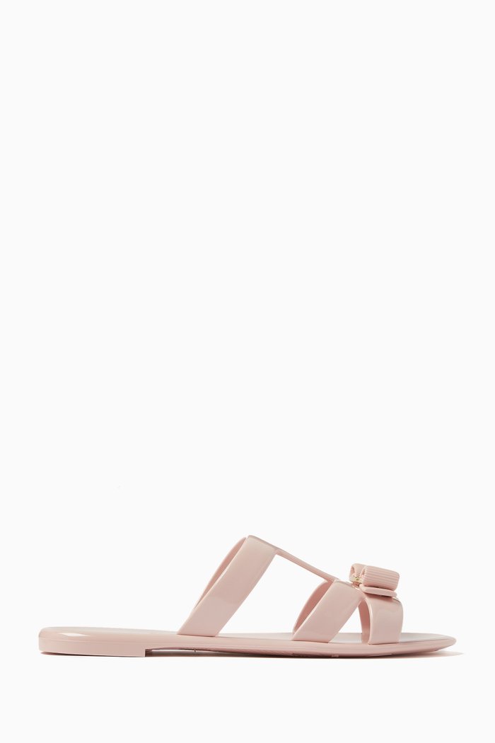 

Lylia Flat Sandals in Rubber Jelly, Pink