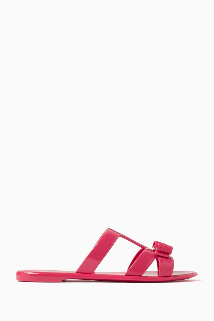 

Lylia Flat Sandals in Rubber Jelly, Pink