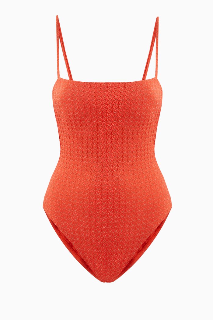 

Maui Zigzag One-piece Swimsuit, Orange