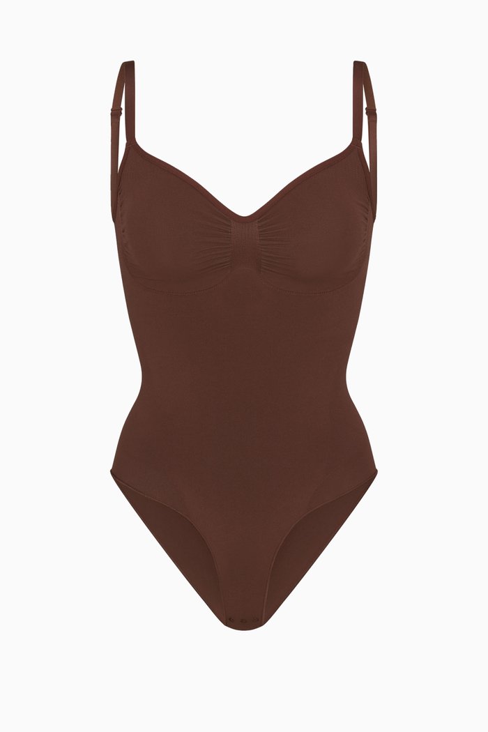 

Seamless Sculpt Brief Bodysuit, Brown