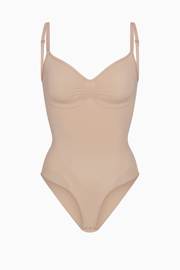 

Seamless Sculpt Brief Bodysuit, Brown