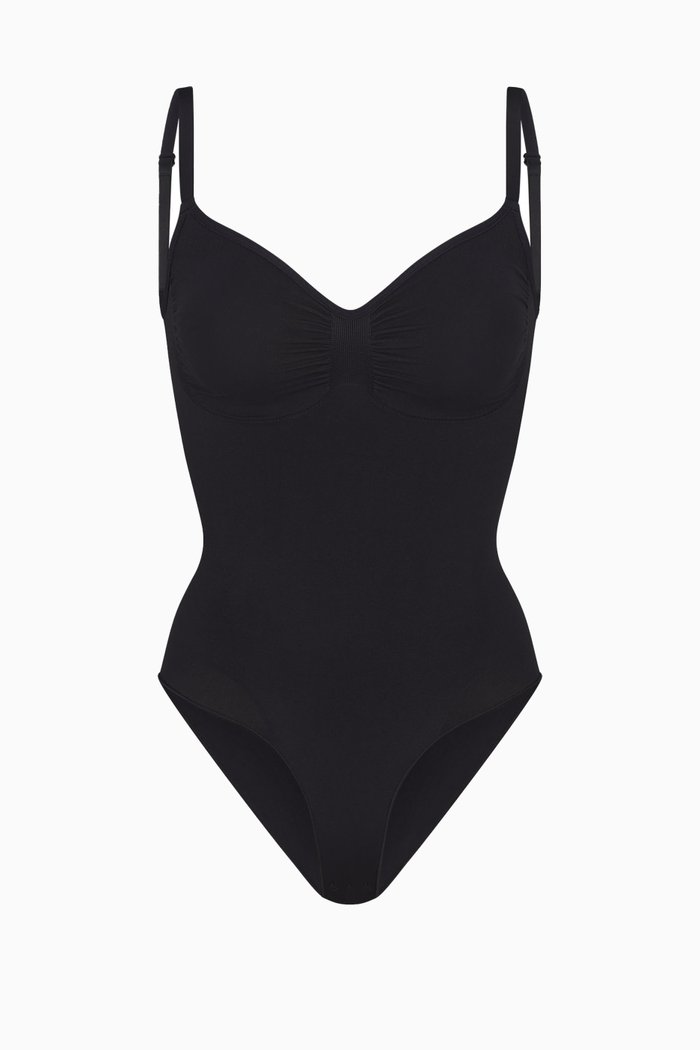 Seamless Sculpt Brief Bodysuit, Black