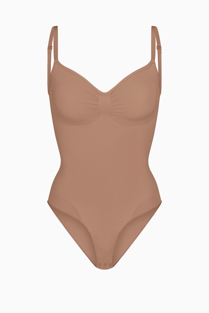 

Seamless Sculpt Brief Bodysuit, Brown