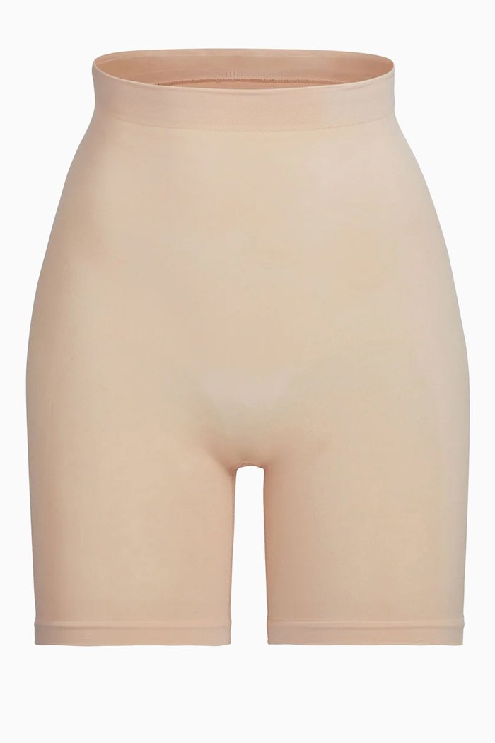 Seamless Sculpt Mid-thigh Shorts, Grey
