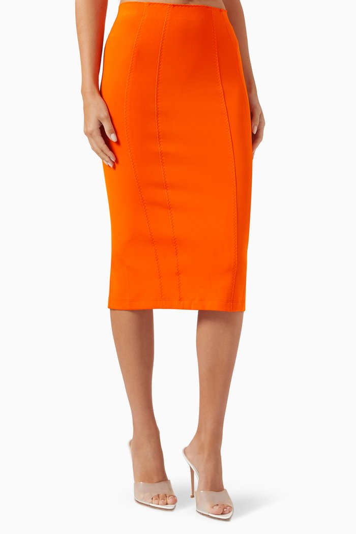 

Giovanile Midi Skirt in Viscose, Orange