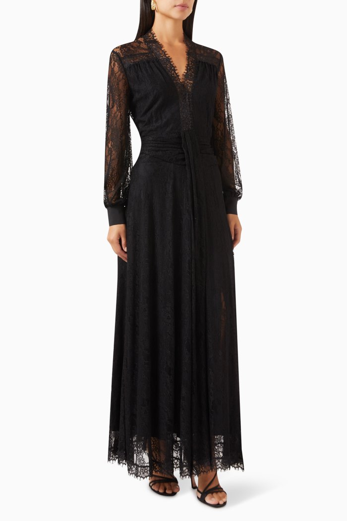 

Sposare Maxi Dress in Lace, Black