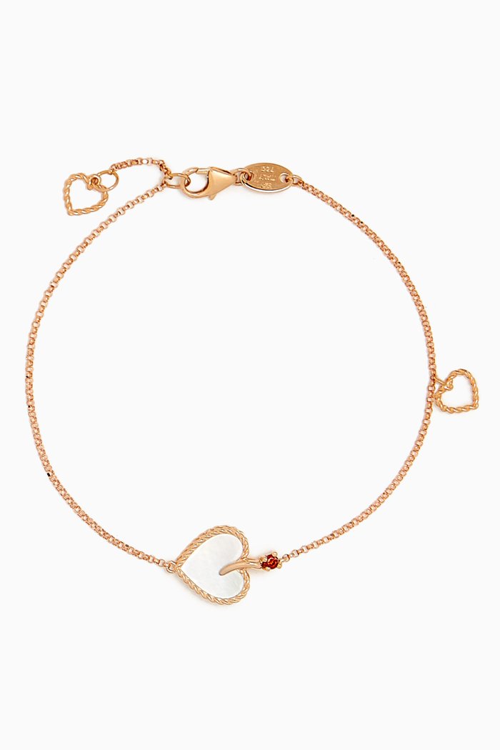 

Farfasha Petali del Mare Red Garnet Bracelet in 18kt Rose Gold