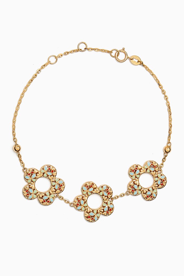 

Farfasha Bloom Three Motif Bracelet in 18kt Gold, Yellow