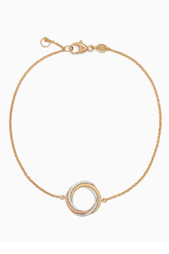 

Revolve Trio Diamond Bracelet in 18kt Mixed Gold, Multicolour
