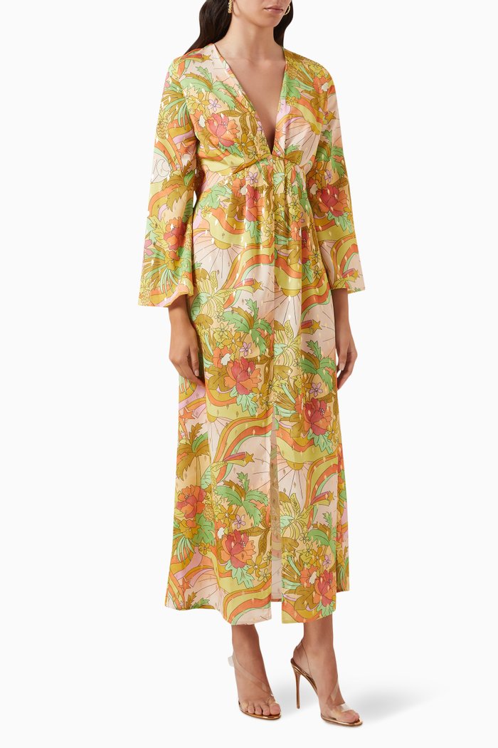 

Sunset Tropics Angie Maxi Dress, Multicolour