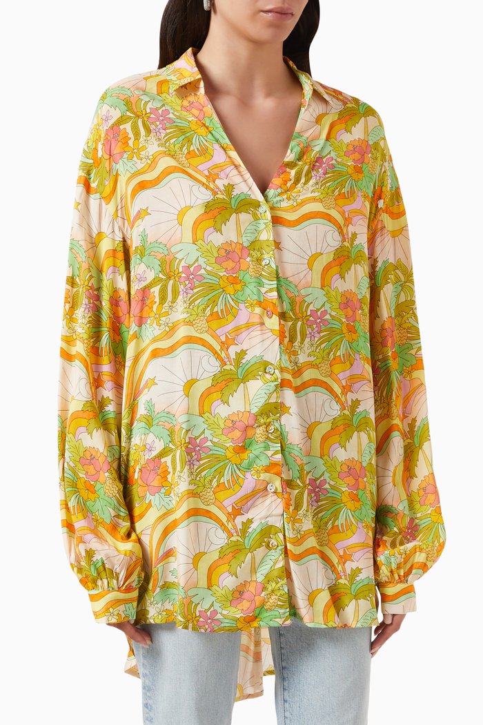 

Sunset Tropics Oversized Shirt, Multicolour