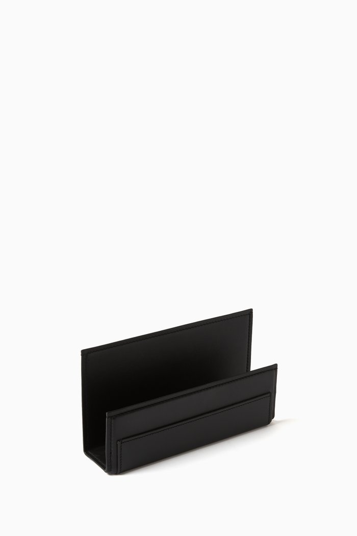 

Brennan Letter Rack in Leather, Black