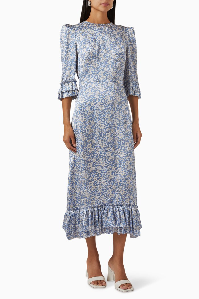 

Falconetti Dress in Satin, Blue