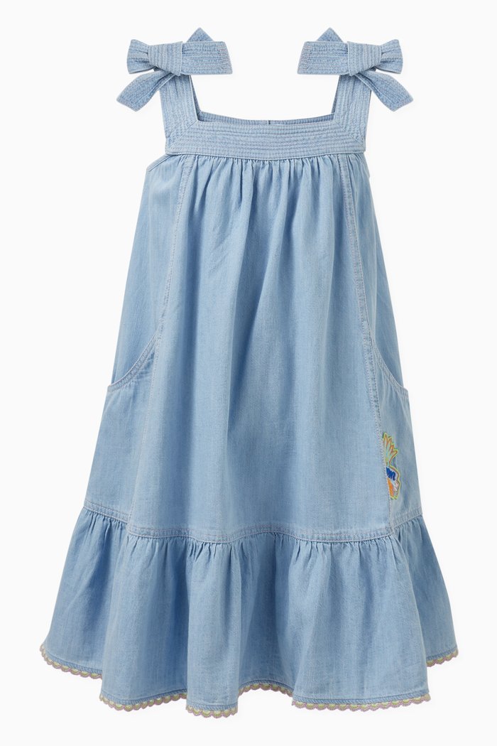 

Halcyon Denim Dress in Cotton, Blue
