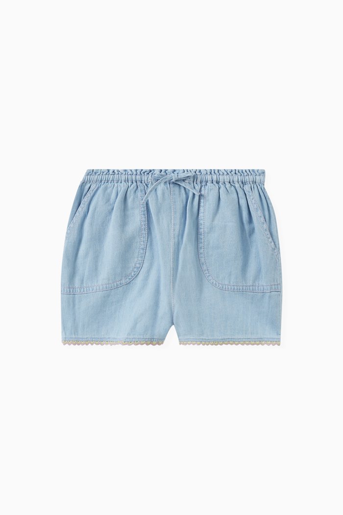 

Halcyon Denim Shorts in Cotton, Blue