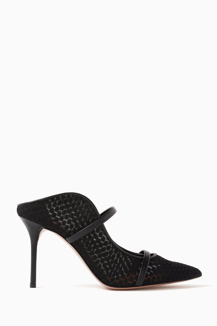 

Maureen Mules in Lace Mesh, Black