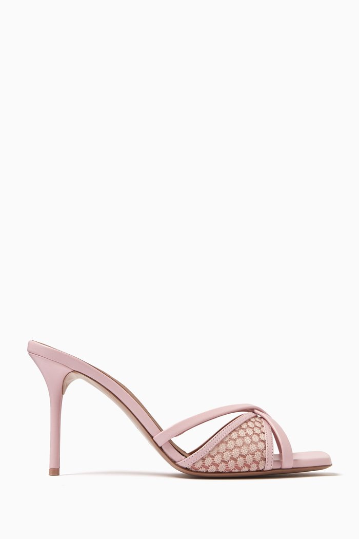 Penn 85 Mules in Lace Mesh, Pink