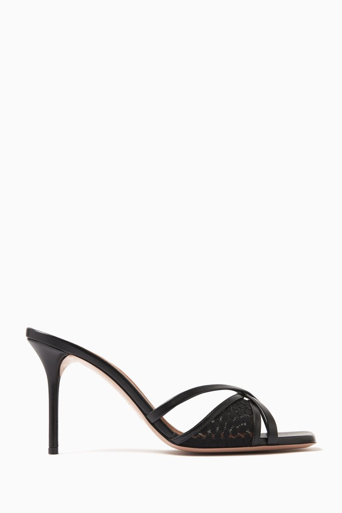 

Penn 85 Mules in Lace Mesh, Black