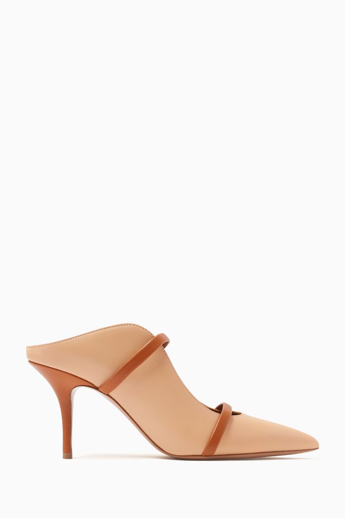 

Maureen 70 Mules in Nappa Leather, Neutral