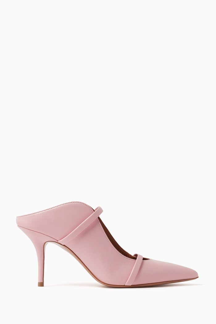 Maureen 70 Mules in Nappa, Pink