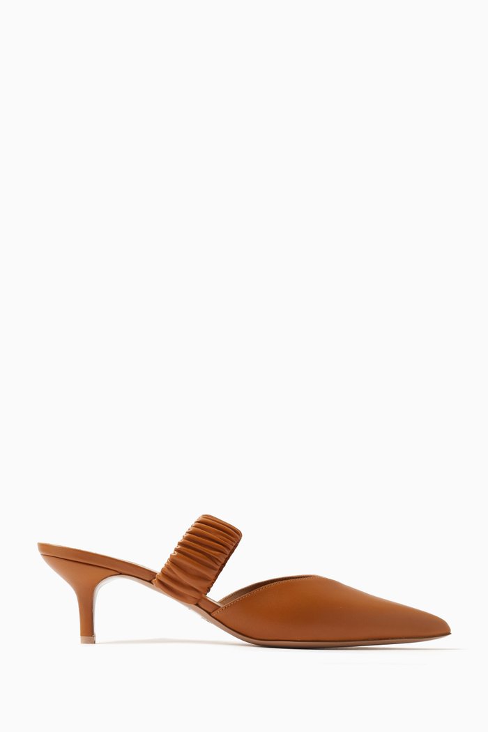 Matilda 45 Mules in Nappa Leather, Brown