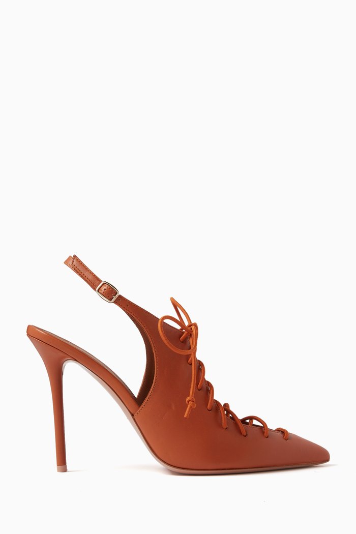 

Alessandra 100 Lace-up Pumps in Leather, Brown