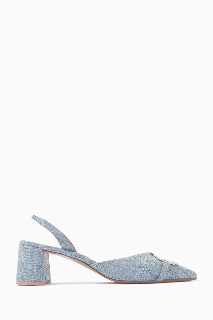 

Misha 45 Slingback Pumps in Denim, Blue