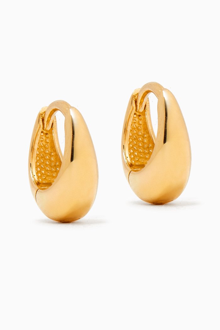

Mini Solid Chubby Earrings in 14kt Gold, Yellow