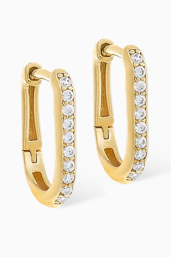 

Oval Diamond Earrings in 14kt Gold, Yellow