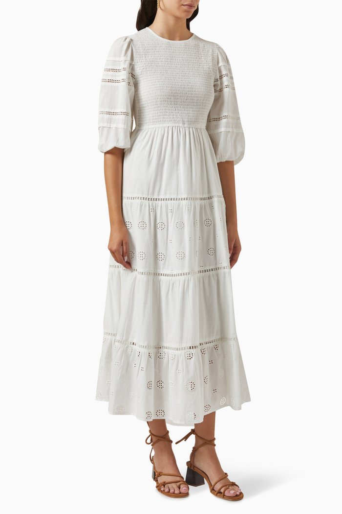 

Kylie Maxi Dress in Cotton, White